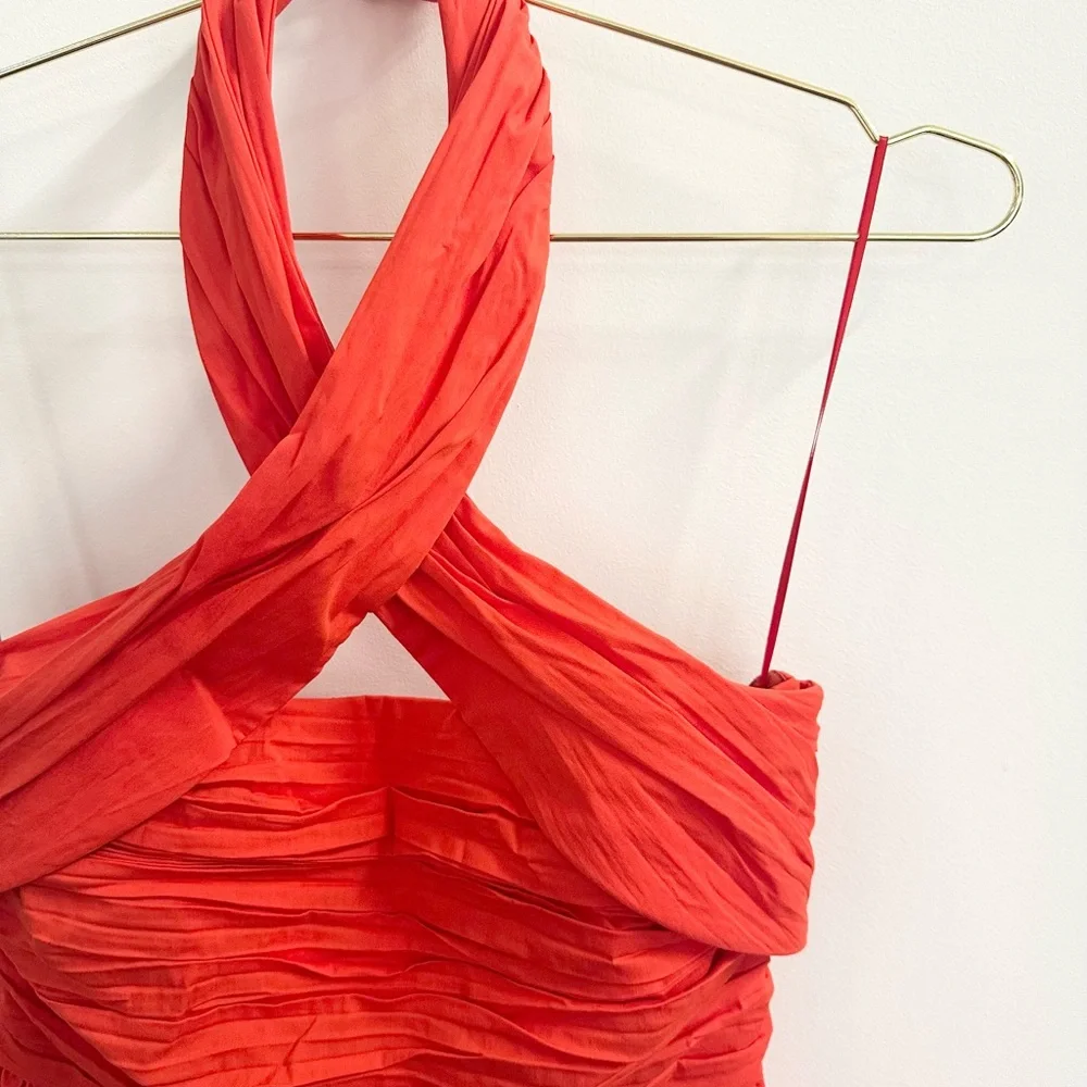 Cinq a Sept Red Halter Maxi Dress - Picture 3 of 6